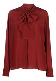 Balmain Blusa con fiocco - Rosso