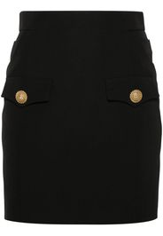 Balmain crepe virgin wool mini skirt - Nero