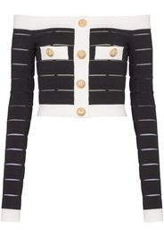Balmain Top con spalle scoperte - Nero
