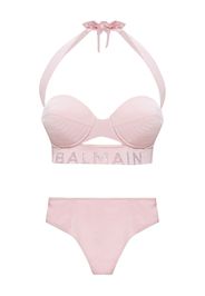 Balmain logo-embellished bikini set - Rosa