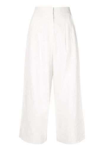 Pantaloni crop a gamba ampia