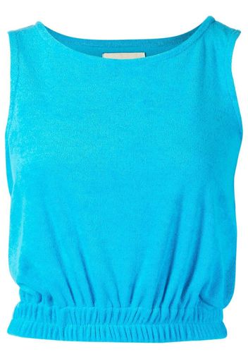 BAMBAH sleeveless towelling-effect top - Blu