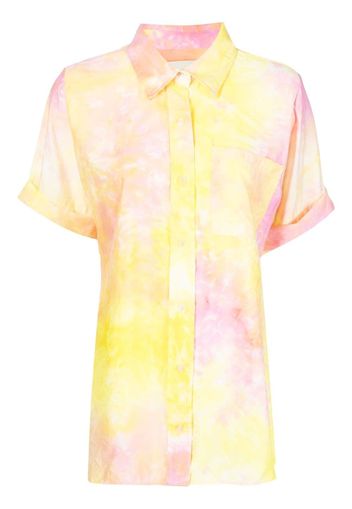 BAMBAH Camicia a maniche corte con fantasia tie dye - Multicolore