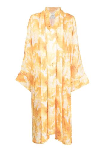 Bambah Abito con fantasia tie-dye Gardenia - Giallo