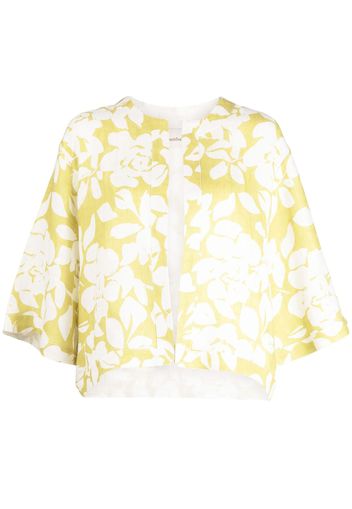 Bambah Lilly floral-print cotton bolero - Verde