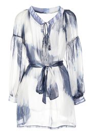 BAMBAH Abito con fantasia tie-dye - Blu