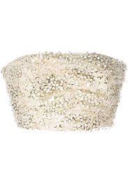 Bambah sequin-embellished tube top - Bianco