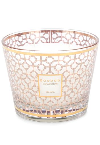 Rose logo print candle