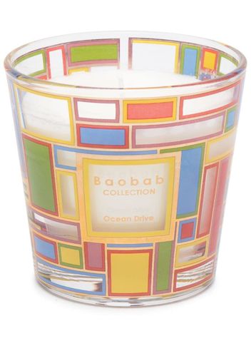 Baobab Collection Ocean Drive geometric-print candle - Bianco