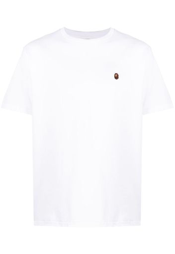 BAPE BLACK *A BATHING APE® logo-patch jersey cotton T-shirt - Bianco