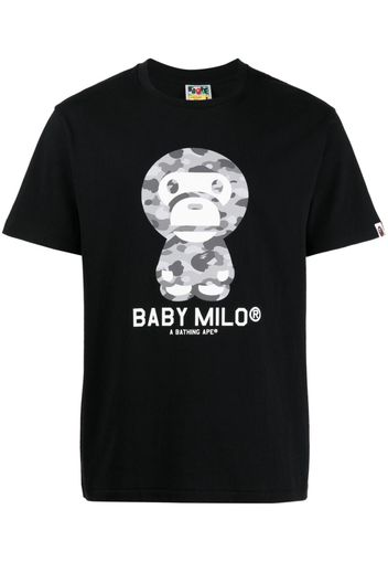 BAPE BLACK *A BATHING APE® logo-print cotton T-shirt - Nero