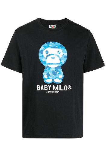 BAPE BLACK *A BATHING APE® logo-print cotton T-shirt - Nero