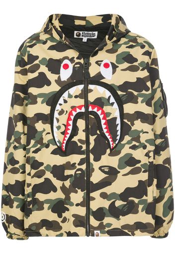 Camouflage Shark zip-front jacket