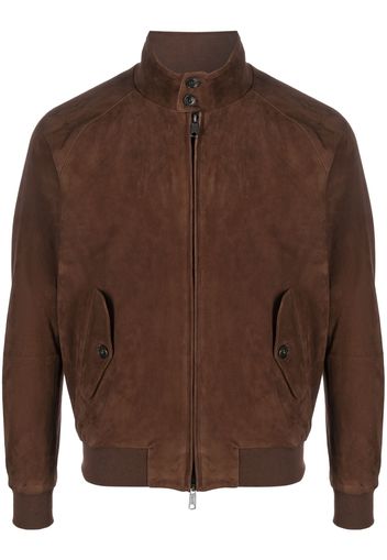 Baracuta zip-up suede leather jacket - Marrone