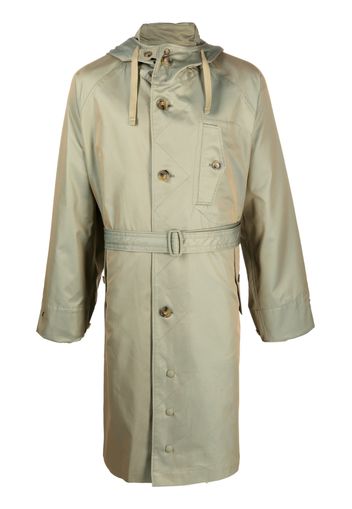 Baracuta metallic-finish trench coat - Verde