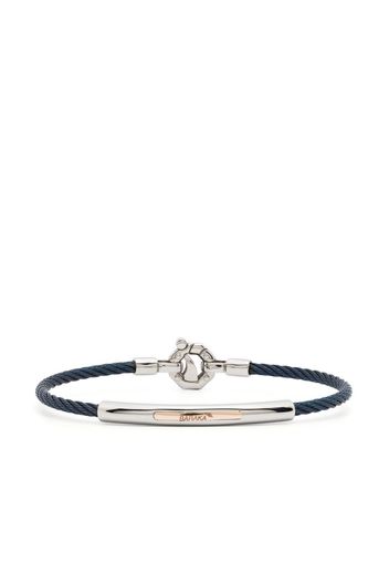 Barakà engraved-logo rope-chain bracelet - Blu