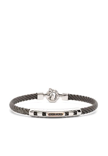 Barakà diamond-detail rope-chain bracelet - Nero