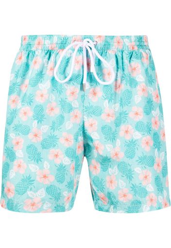 Barba floral-print swimming shorts - Verde