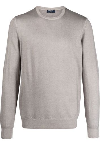 Barba virgin wool crew-neck jumper - Grigio