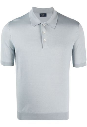 Barba short-sleeve silk polo shirt - Blu