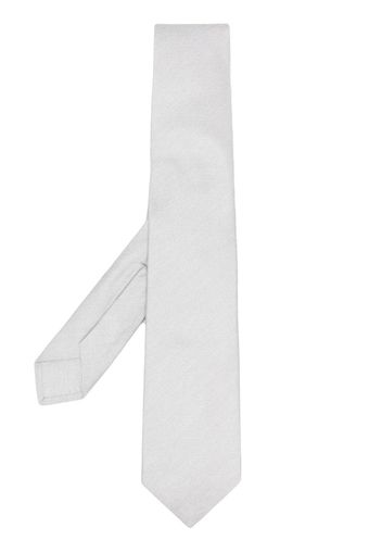 Barba pointed-tip silk tie - Grigio
