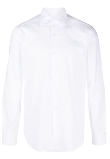 Barba long-sleeve cotton shirt - Bianco