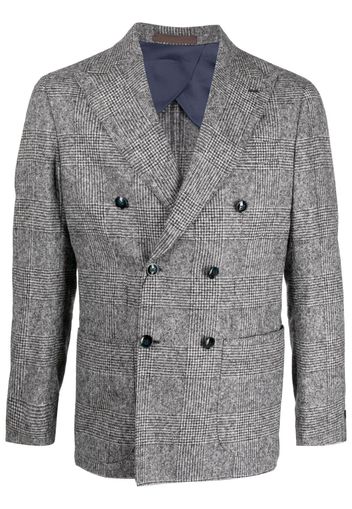 Barba houndstooth-pattern double-breasted blazer - Grigio