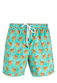 Barba palm tree-print swim shorts - Verde