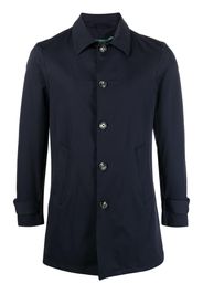 Barba single-breasted shirt jacket - Blu