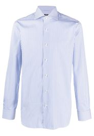 Barba classic-collar striped shirt - Blu