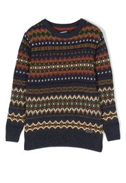 Barbour Kids Case fair isle-knit jumper - Blu