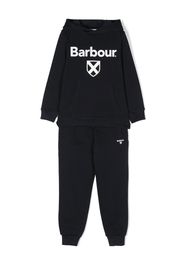 Barbour Kids logo-print tracksuit set - Blu