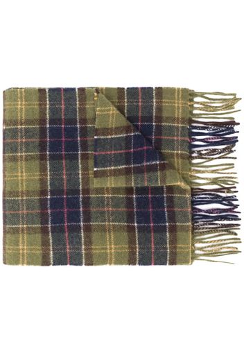 tartan knitted scarf