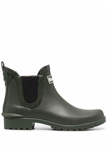 Barbour logo-patch ankle boots - Verde