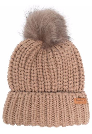 Barbour pompom intarsia-knit beanie - Toni neutri