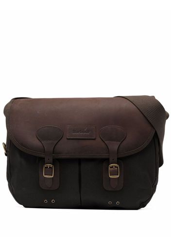 Barbour leather messenger bag - Marrone