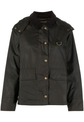 Barbour Avon wax-cotton hooded jacket - Verde