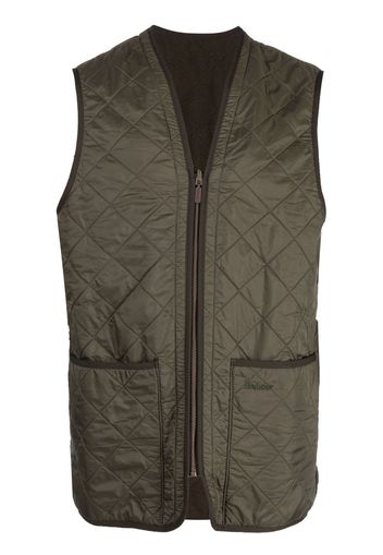 Barbour quilted zipped-up gilet - Verde