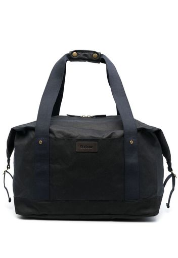 Barbour logo-patch luggage tote bag - Blu