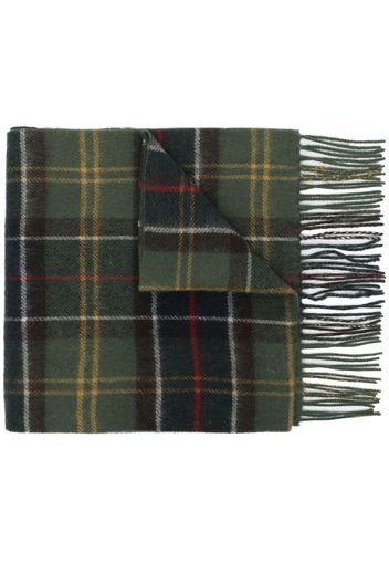 Barbour tartan-pattern wool scarf - Verde