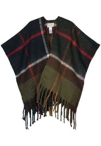 Barbour plaid fringe-detail scarf - Verde