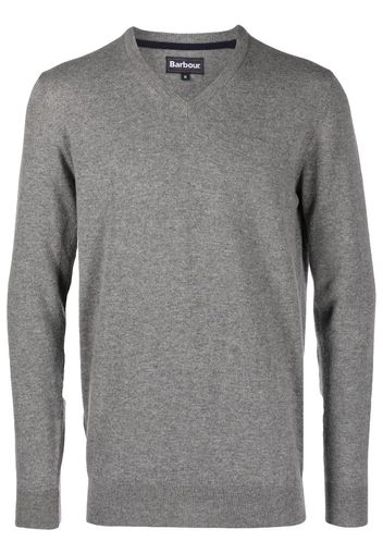 Barbour V-neck wool jumper - Grigio