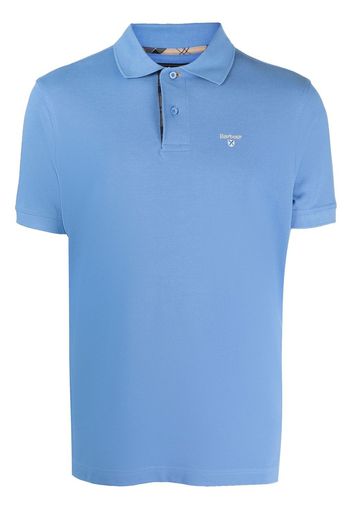 Barbour Tartan logo-embroidered polo shirt - Blu