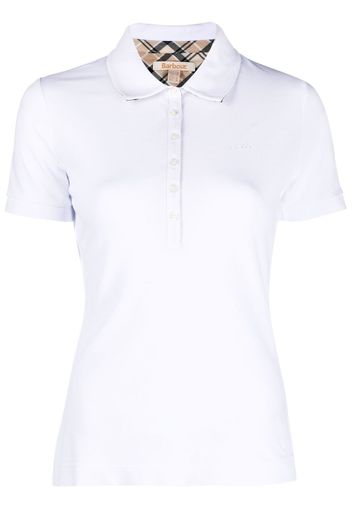 Barbour embroidered-logo cotton polo top - Bianco