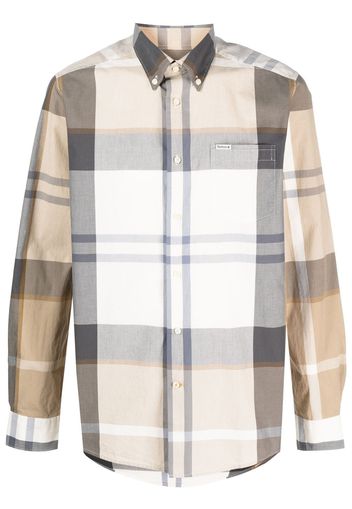 Barbour long-sleeve plaid cotton shirt - Toni neutri