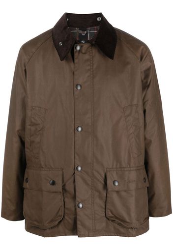 Barbour Bedale logo-embroidered wax jacket - Marrone