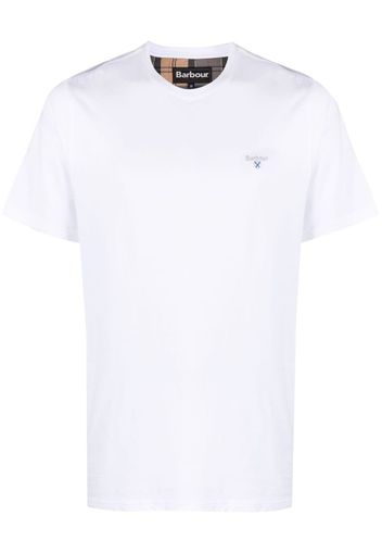 Barbour T-shirt con ricamo - Bianco