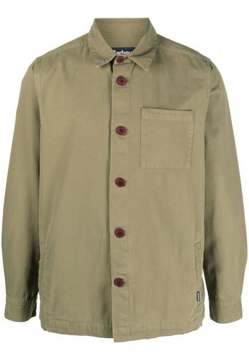 Barbour patch-pocket cotton shirt - Verde
