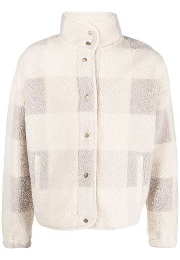 Barbour check-print fleece jacket - Toni neutri