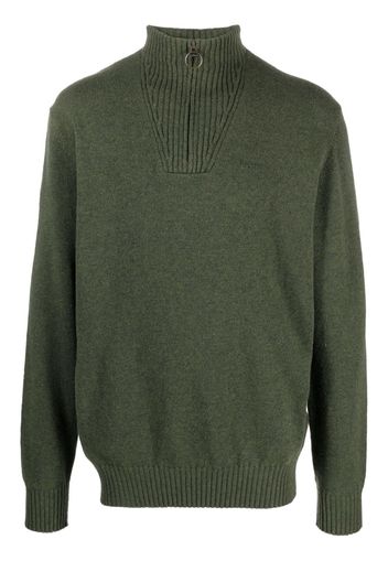 Barbour half-zip wool jumper - Verde